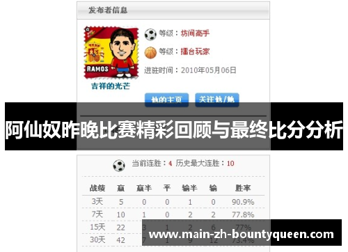 阿仙奴昨晚比赛精彩回顾与最终比分分析